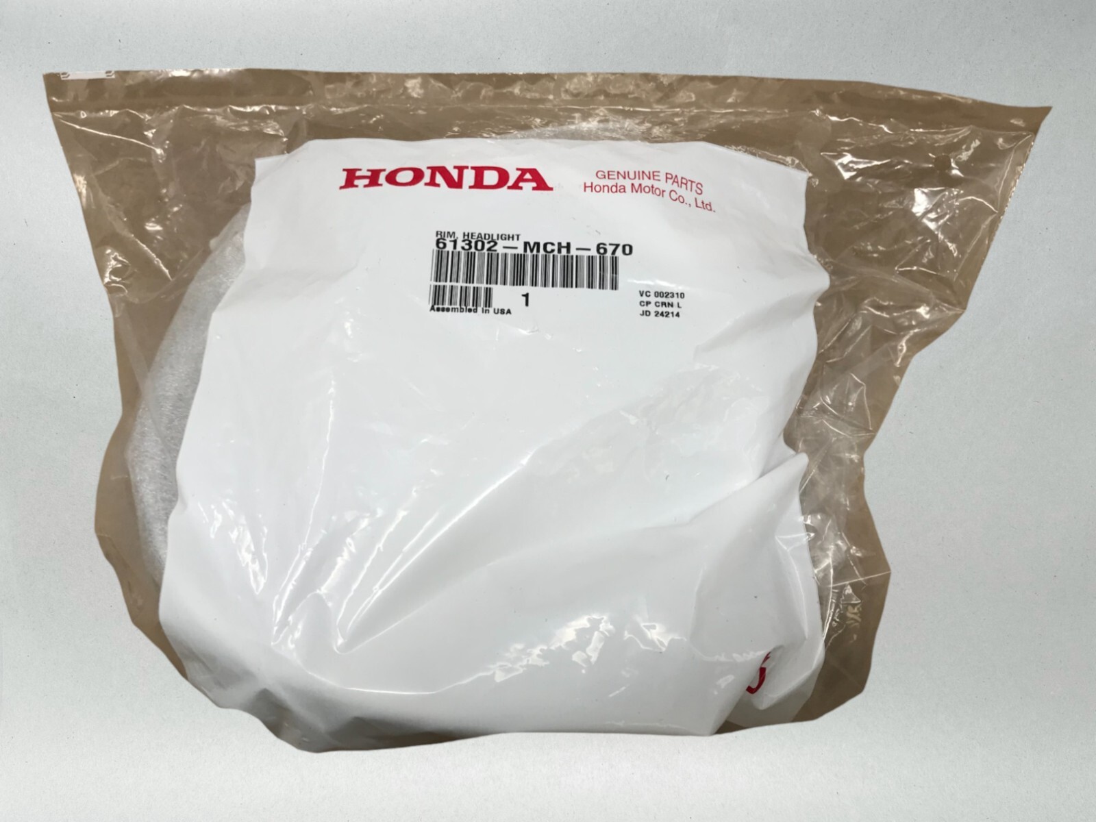 Honda OEM Headlight Rim Trim Ring Many VTX Models 61302-MCH-670