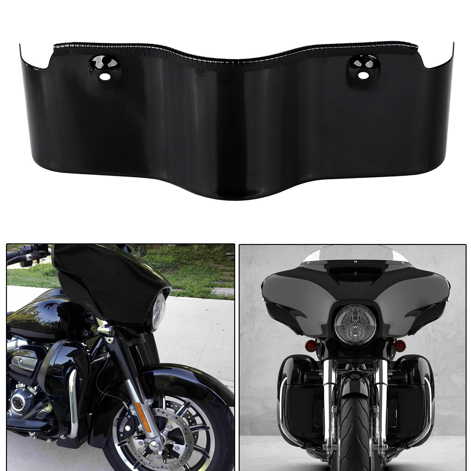 Batwing Outer Lower Trim Skirt Fairing For Harley Street Glide 2006-2013 Black
