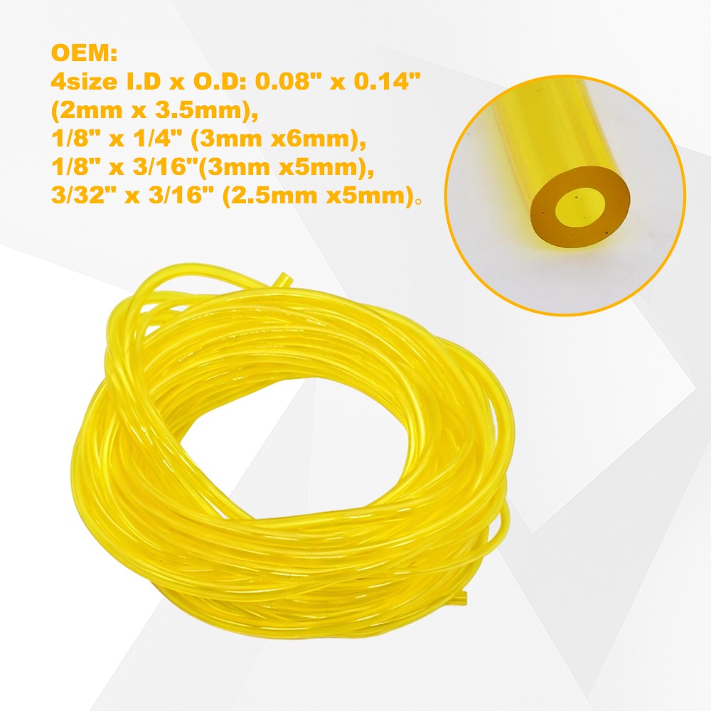 4 Sizes Universal Fits Fuel Line Hose Kit for Diesel Small Engine 2 Cycle 8.2FT