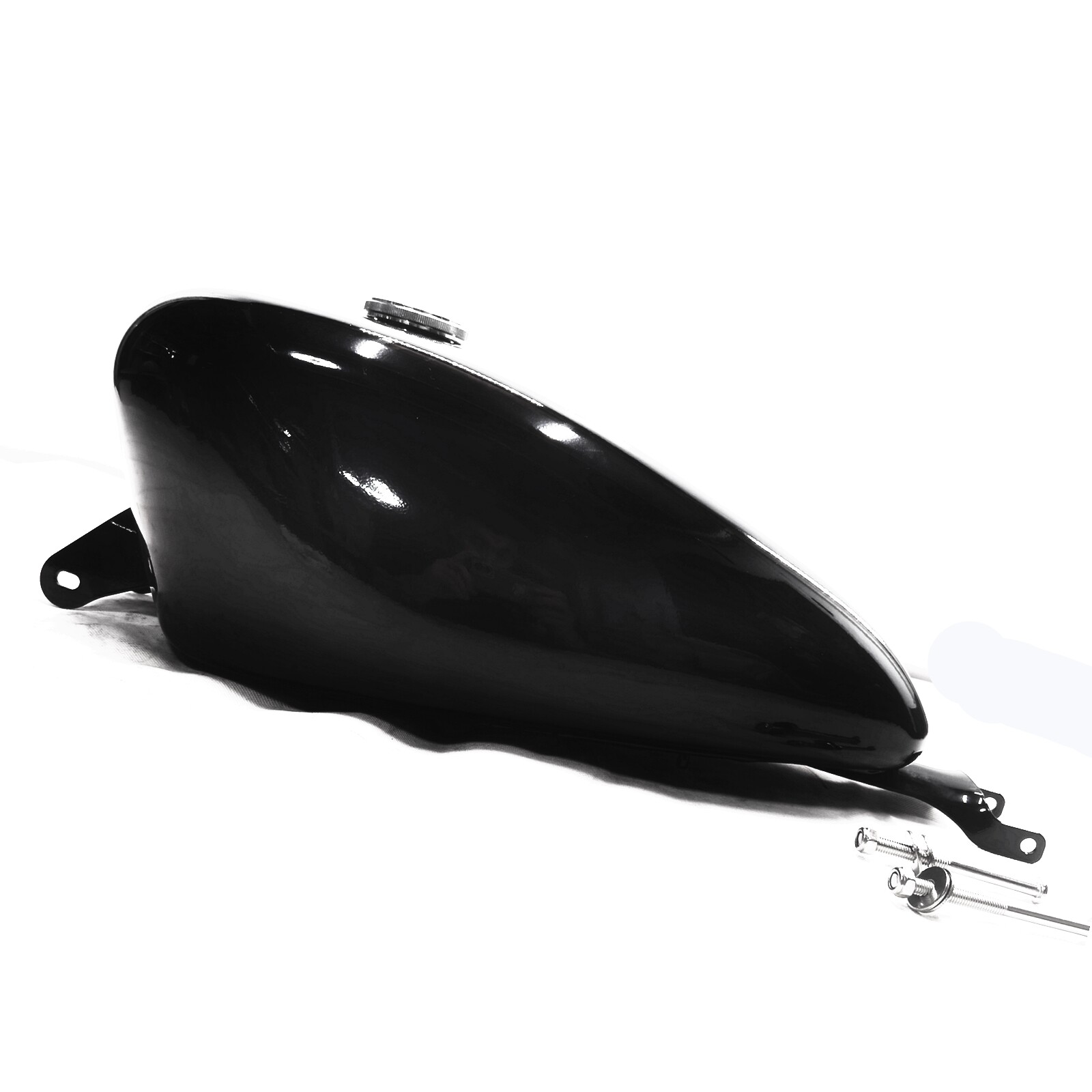 Gloss Black Petrol Fuel Tank For Harley Sportster XL1200 883N X48 06-22 13.5L