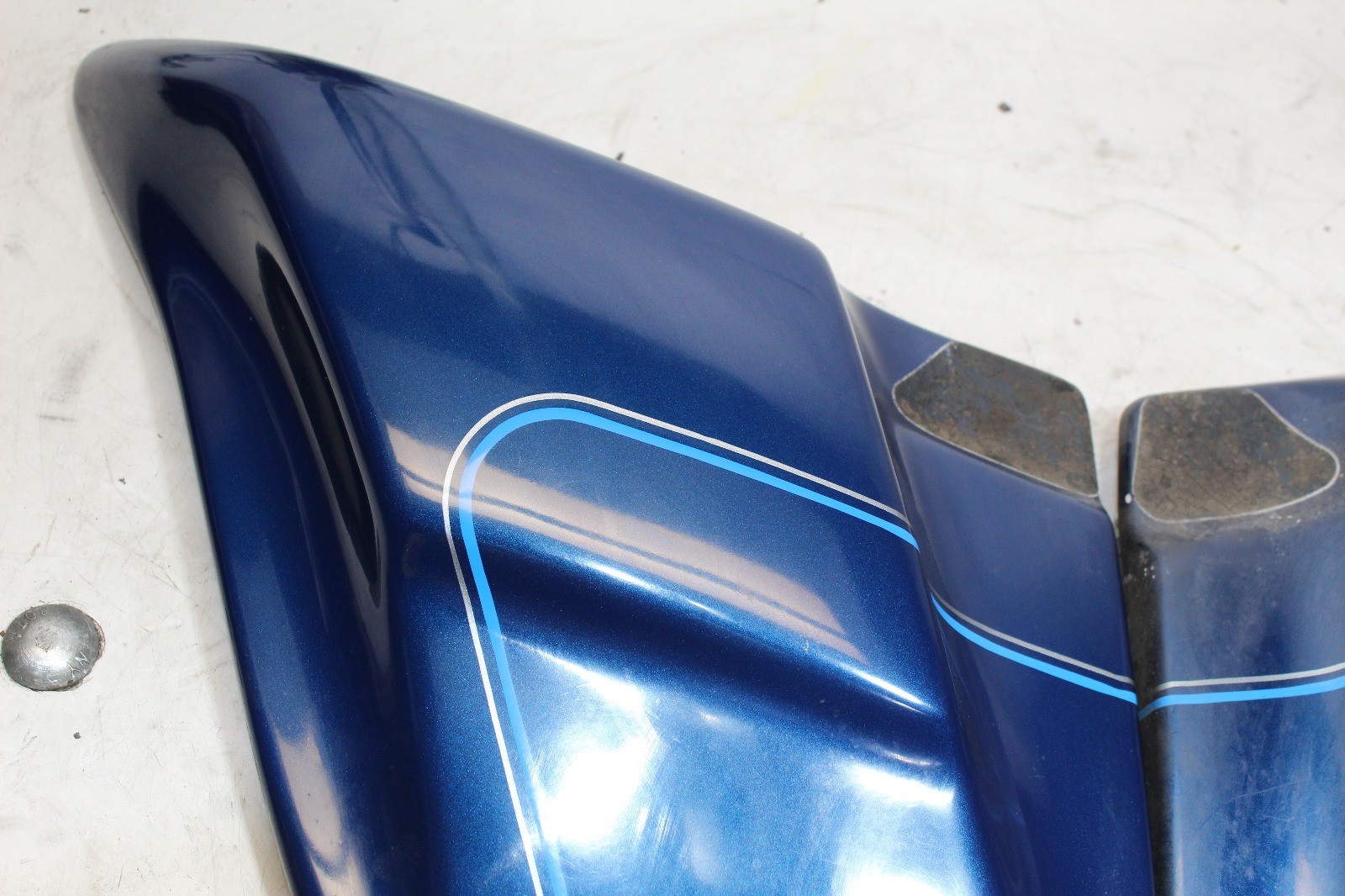 97-06 Harley Touring OEM Side Fairing Cover Set Sinister Blue Fiberglass