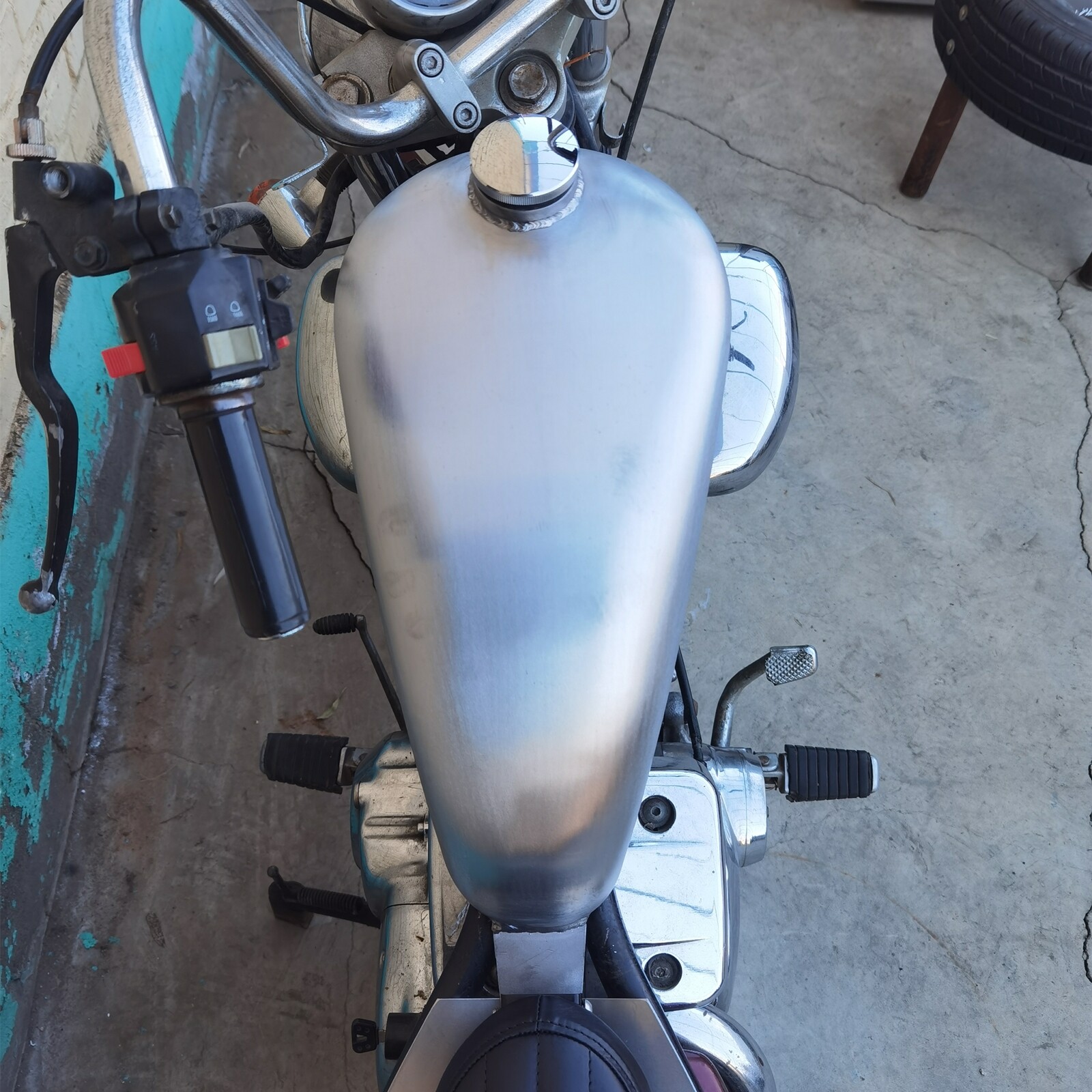 Unpainted Silver Petrol Gas Fuel Tank For Yamaha Virago XV250 6L