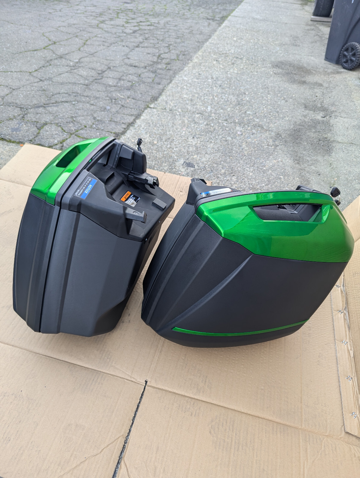 Green Improved 30L saddlebags Paniers for Kawasaki Versys 650 1000LT Ninja H2