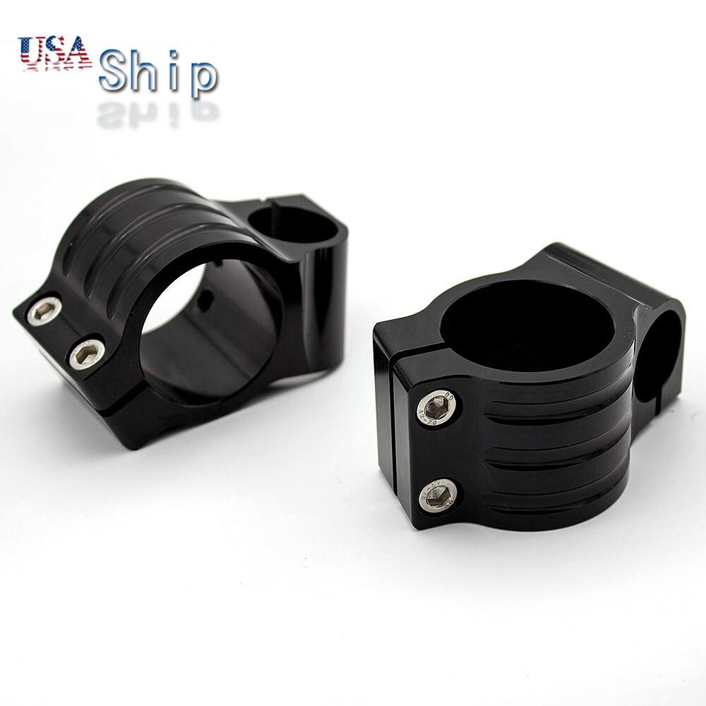 CNC Black 51mm Regular Fork Tube Clip Ons Handlebars Mounts Handle Bar Clamp