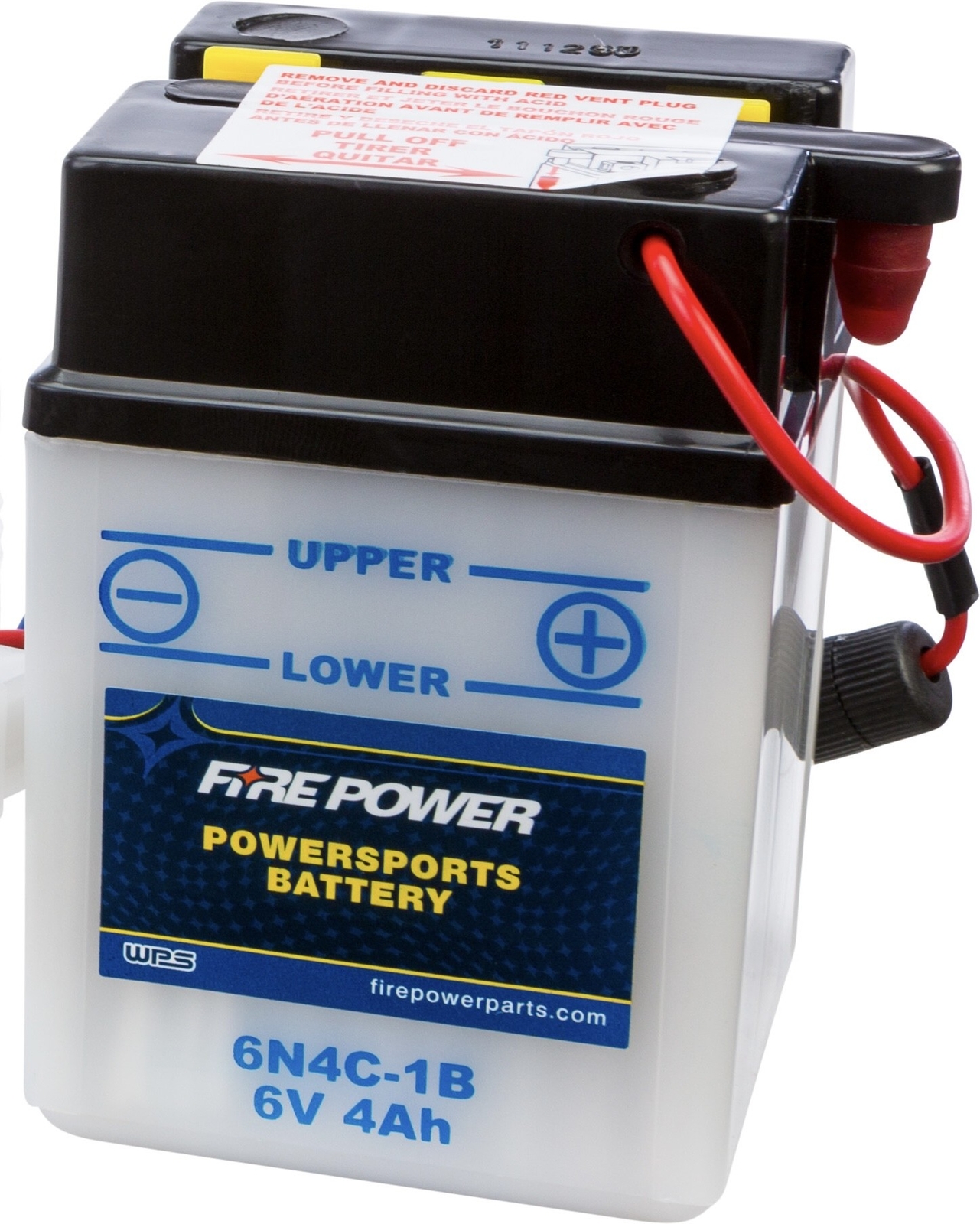 WPS Conventional 6V Standard Battery for Honda CT70 XL100 XL125 6N4C-1B