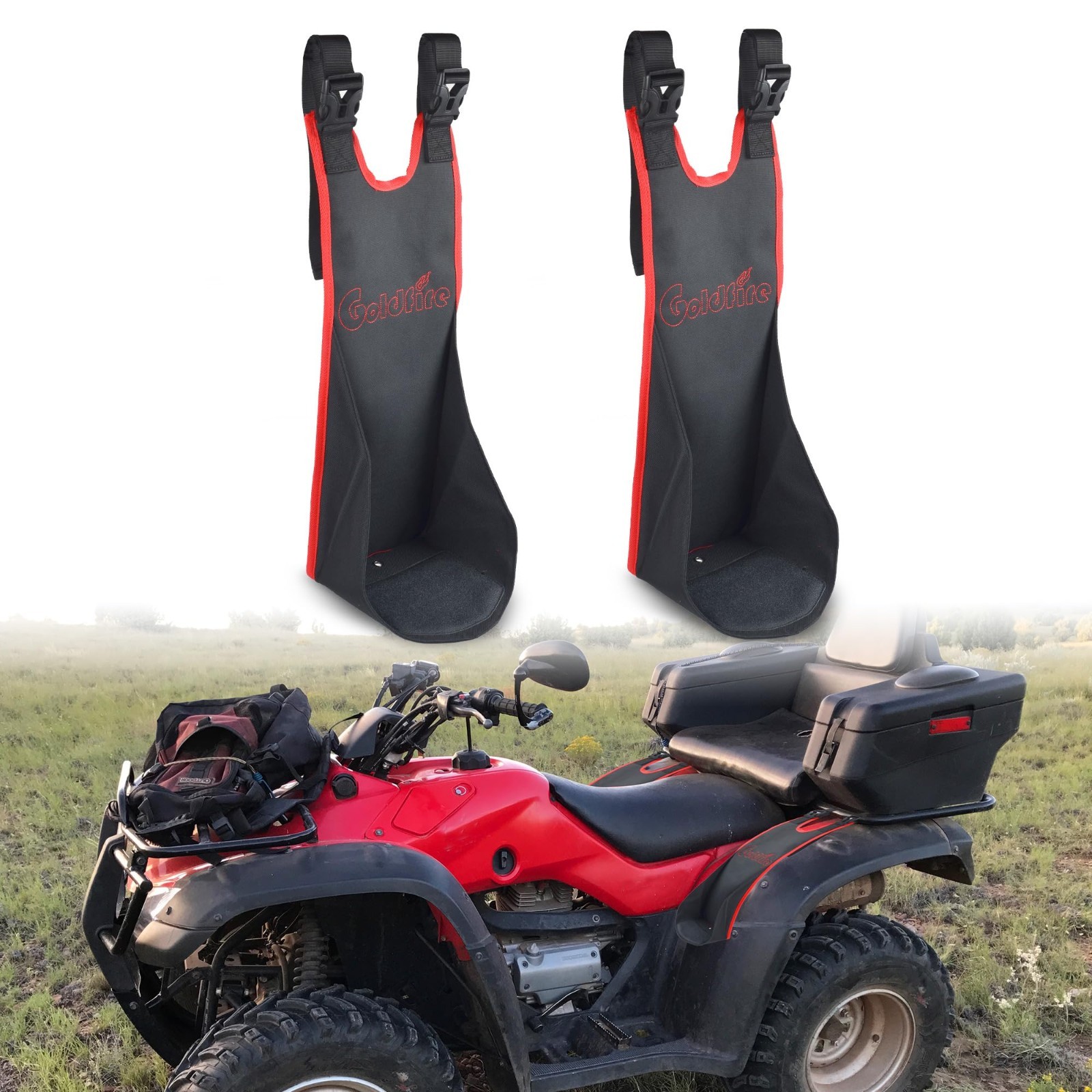 Universal Adjustable ATV Rear Passenger Foot Rest Pegs – Heavy Duty Foldable Acc