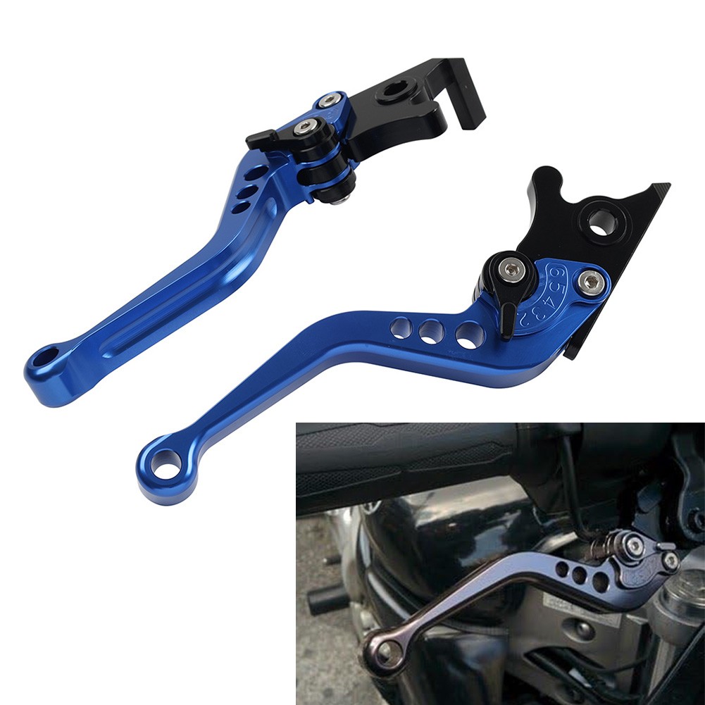 CNC Short Brake Clutch Levers Blue For Yamaha YZF R3 R25 MT-03 MT03 2015-2023