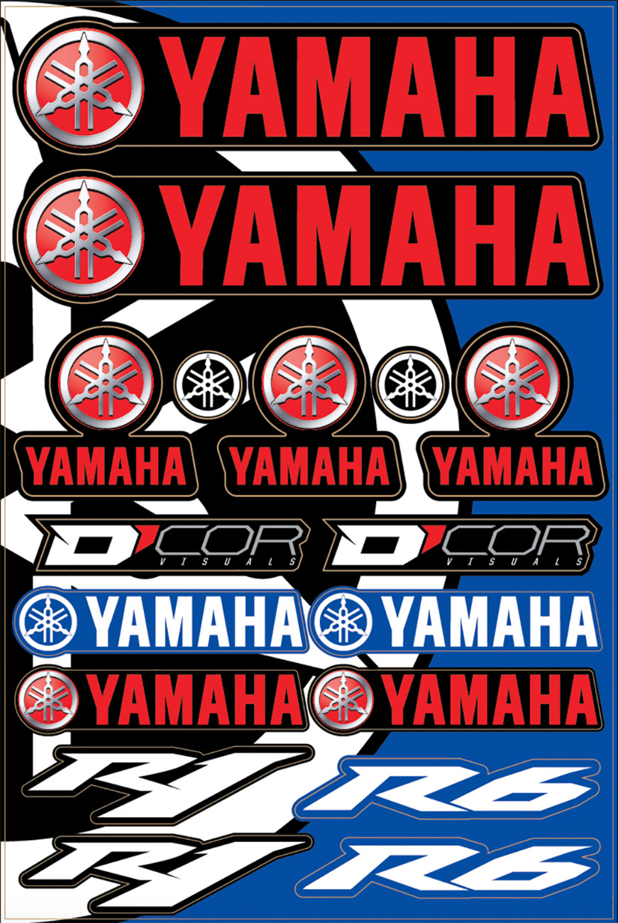 Dcor Street Decal Sheet Yamaha 12 Mil 12x18in UV Coat MPN 40-50-102