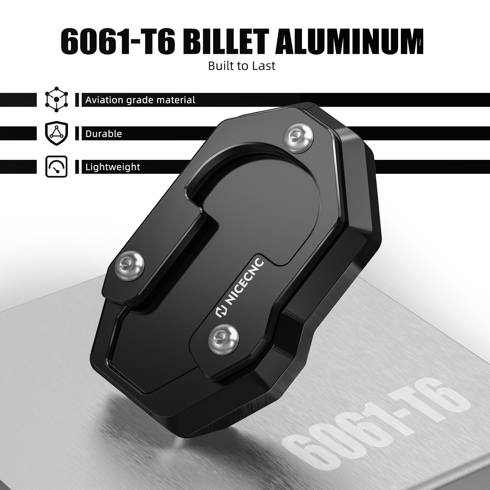 Kickstand Side Stand Plate Extension Higher Pad For Harley Sportster S RH1250S