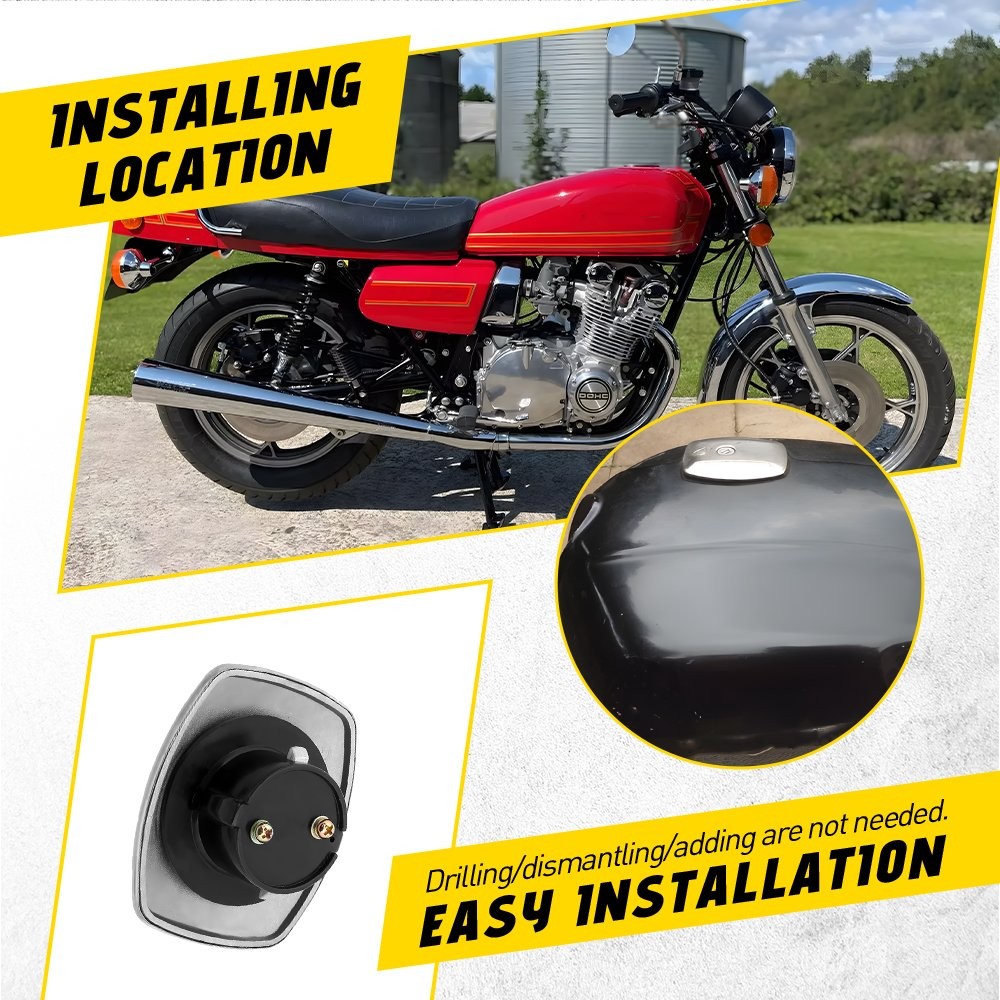 1-10x Fit Suzuki GS750E GS1000G 1980-1981 Fuel Gas Tank Cap Cover Locking Silver