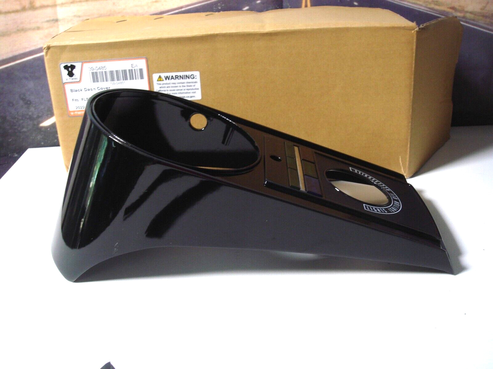 Harley Softail Dash Panel Black FLST Speedo Housing 1991-1995 V-Twin 39-0485 Y3