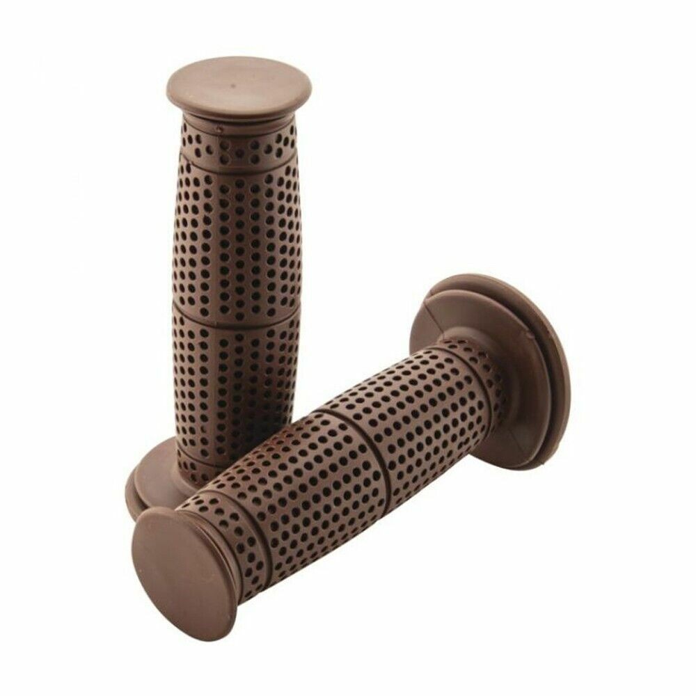 BikeMaster Punch Street Motorcycle Grips Brown 7/8″ 125MM 102305