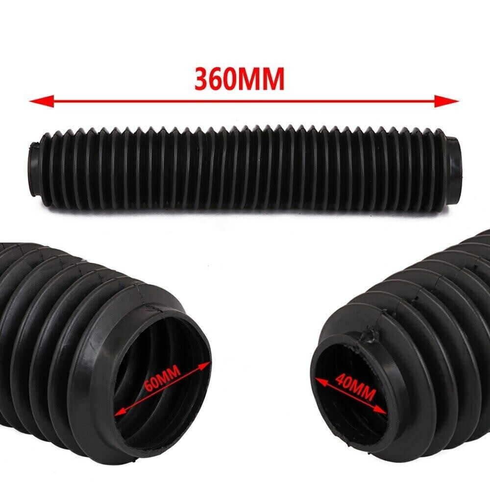 Motorcycle Rubber Front Fork Dust Cover Gaiters Gaitors Boots Shock Absorber x2