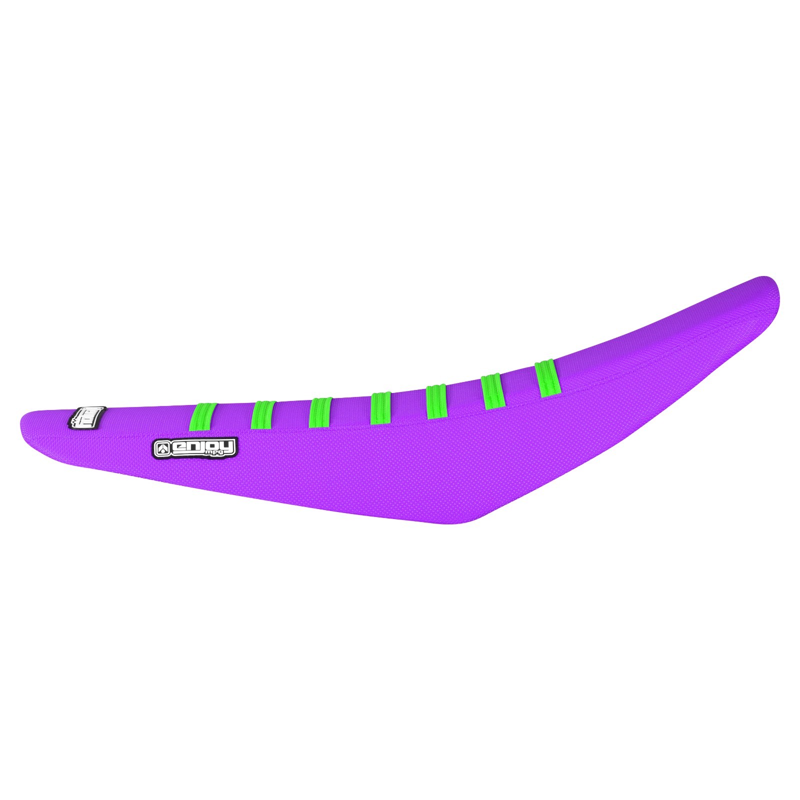 2019-2025 Kawasaki KX KXF 250 gripper seat cover all PURPLE/FLO GREEN rib #174