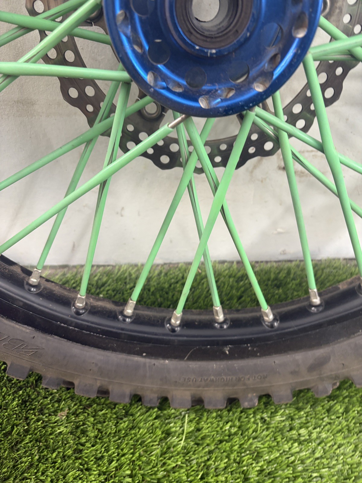 2012 06-18 KX450F KX250F KX250 TUSK IMPACT FRONT WHEEL HUB RIM ROTOR 21×1.60