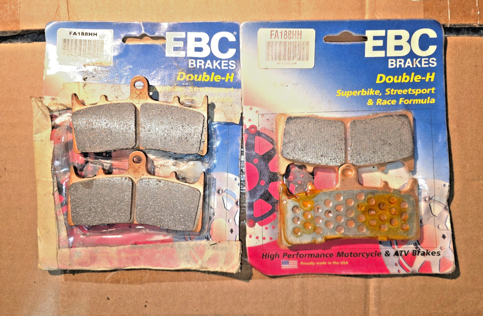 EBC Sintered Brake Pad Set DOUBLE HH, 2 Pair FA188HH, YAHAMA, SUZUKI , KAW,HON ,