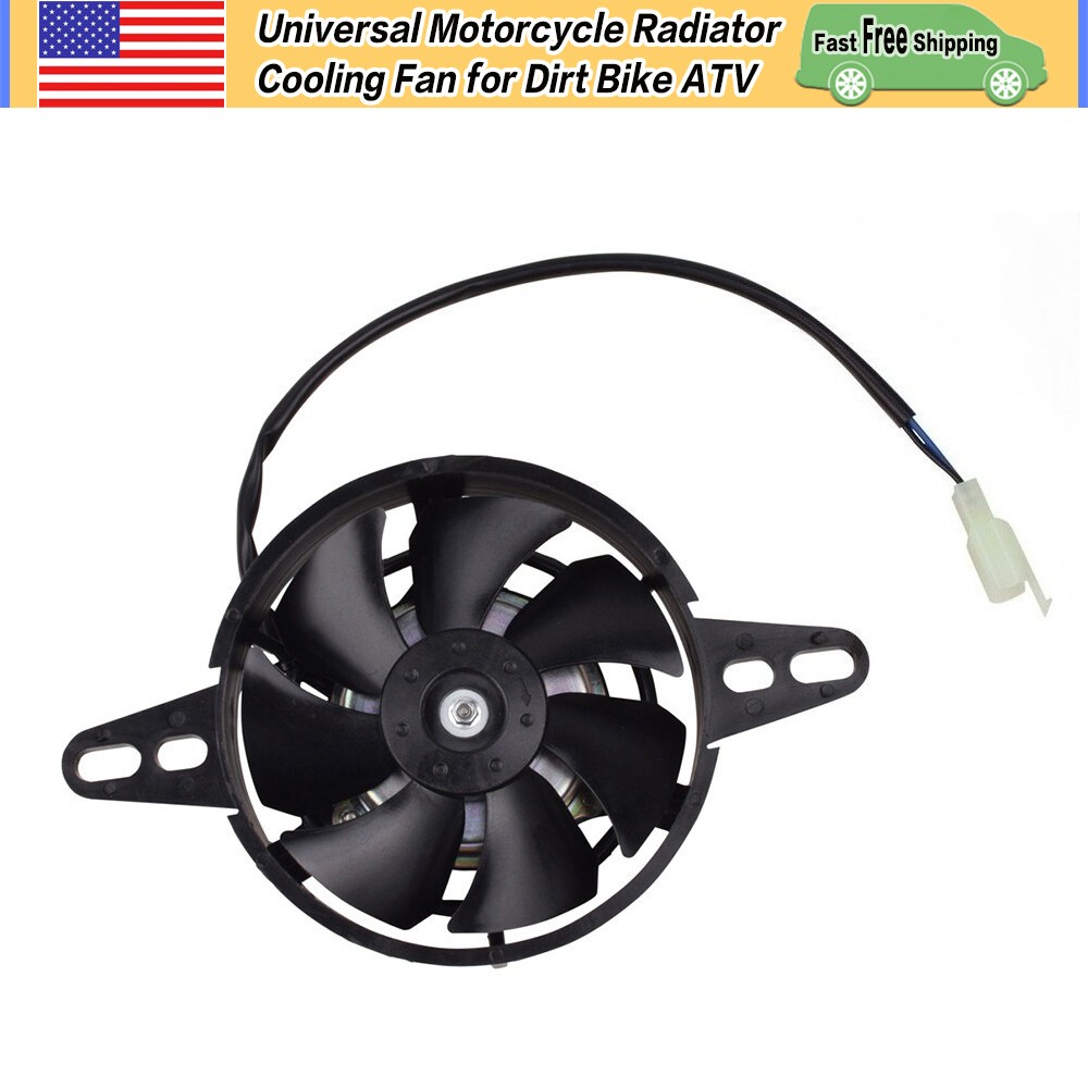 12V DC 4″ Universal Motorcycle Radiator Cooling Fan for Dirt Bike ATV Motocross