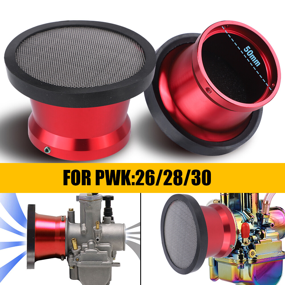 Motorcycle Carburetor Air Filter Cup Velocity Stack For PWK 24/26/28/30mm Carb