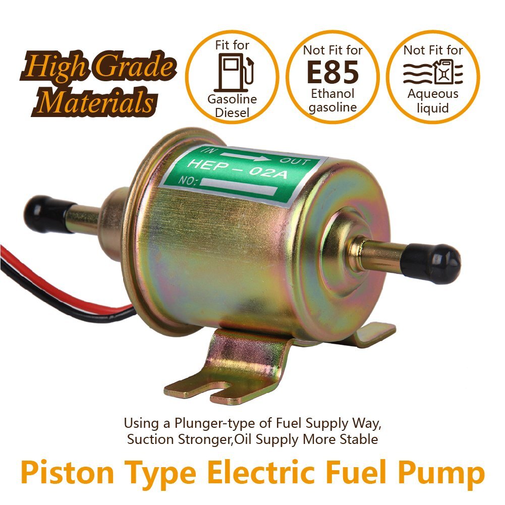 HEP-02A Universal Gas Diesel Inline 4-7 PSI Low Pressure Electric Fuel Pump 12V