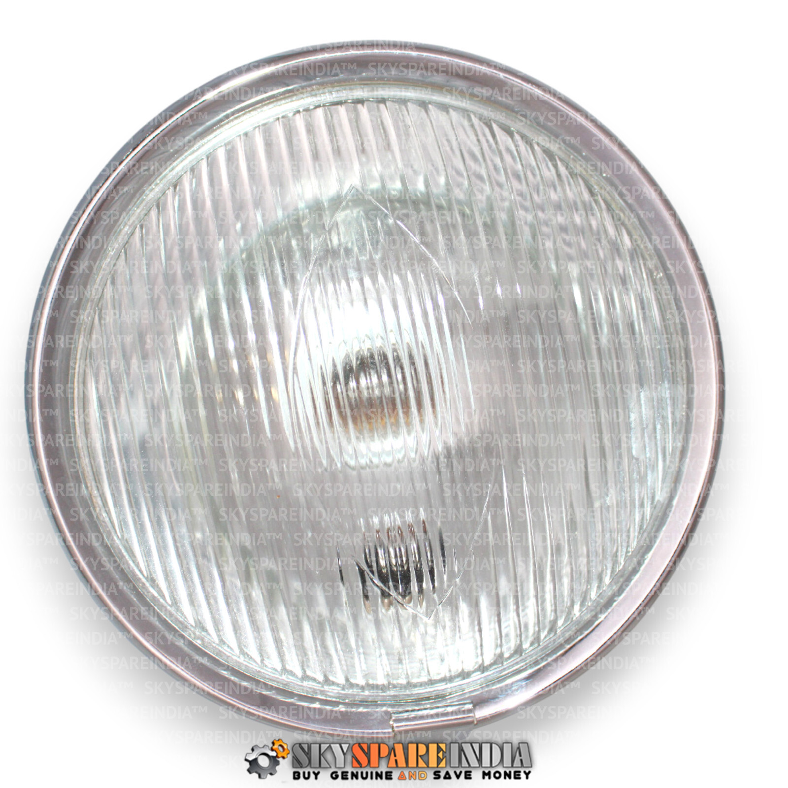 Lucas Type 6.5″ Chrome Headlight Headlamp Compatible With Norton BSA AJS Triumph