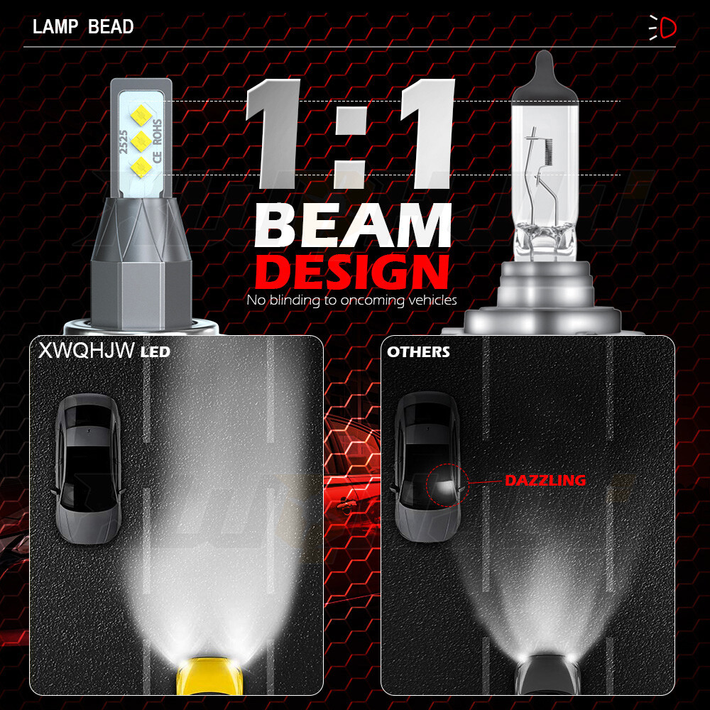 For Honda Silver Wing 600 Motorcycle LED Headlight H7 6000K Bright White Bulbs
