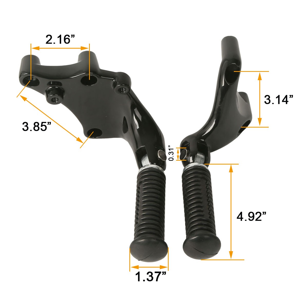 Passenger Foot Pegs Pedal Mount For Harley Sportster Iron 883 Forty Eight 14-22