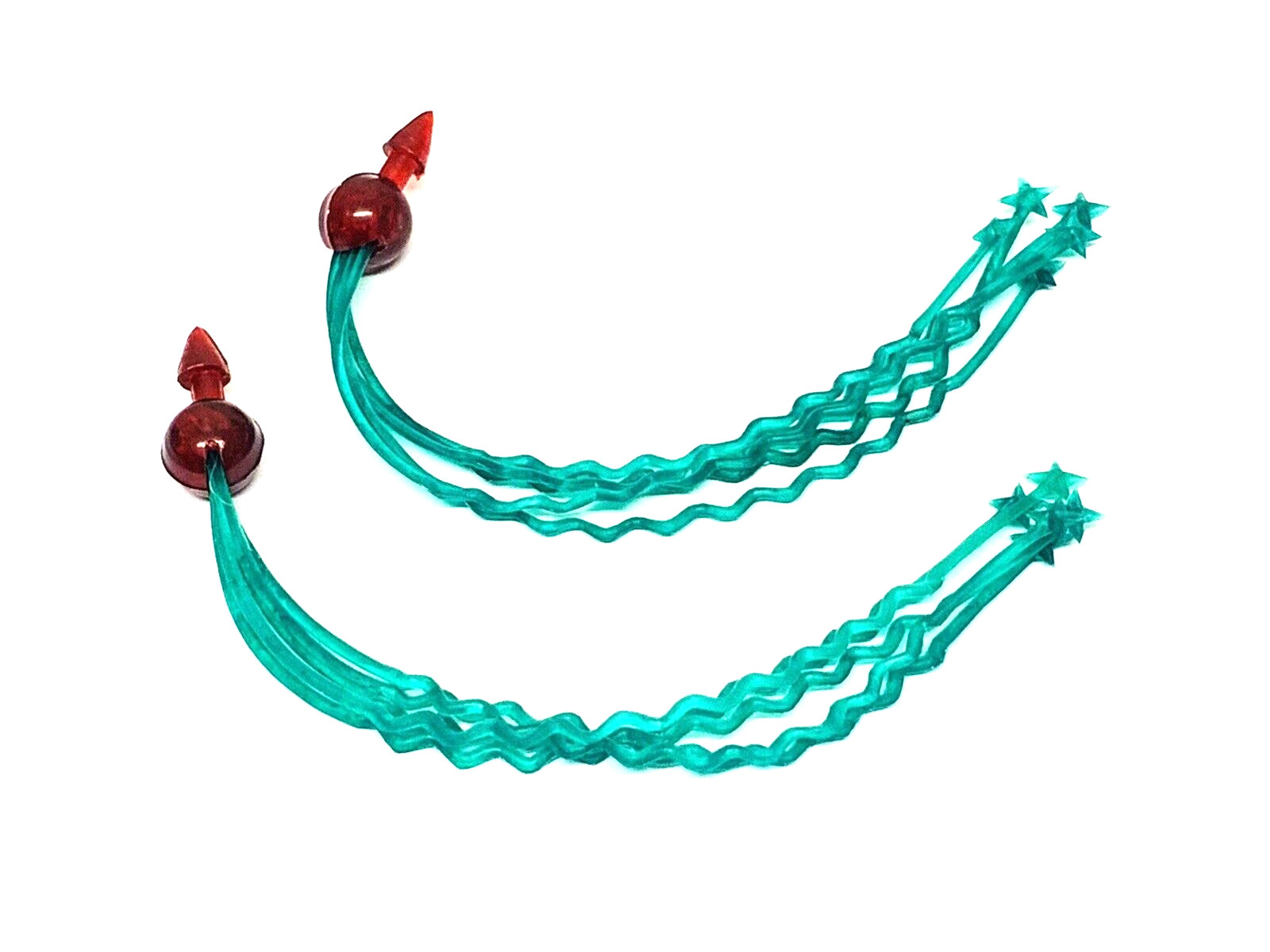 VESPA ITALIAN BIEMME RED BALL GREEN BRITISH MOD STYLE ZIG ZAG TASSELS