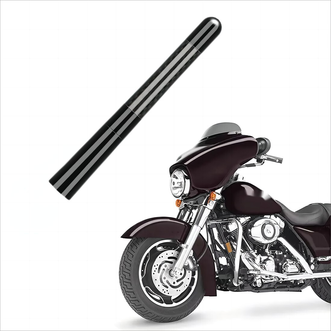 Black 4.7″ Motorcycle Short Antenna For Harley Davidson 1989-2022 Tour Glide