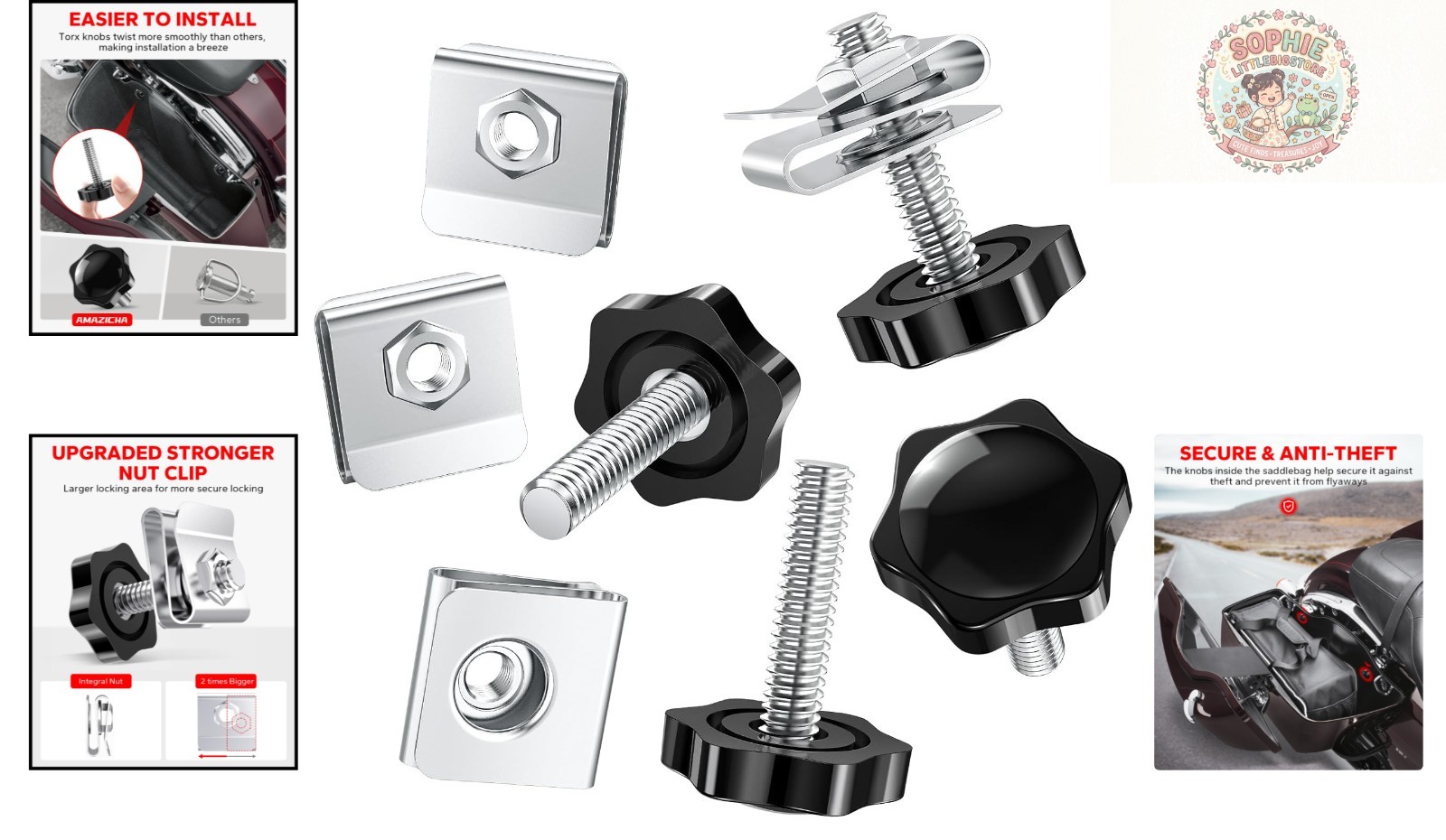 Durable Steel Saddlebag Locks for Harley Davidson – Concealed Knob for Security