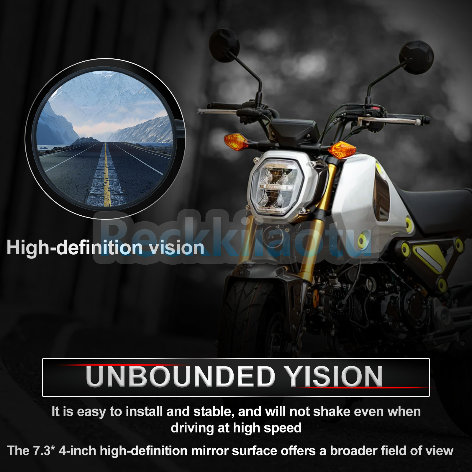 10MM Motorcycle Rear-View Mirror FOR ALL YEAR HONDA REBEL 300 / 500 / Grom 125