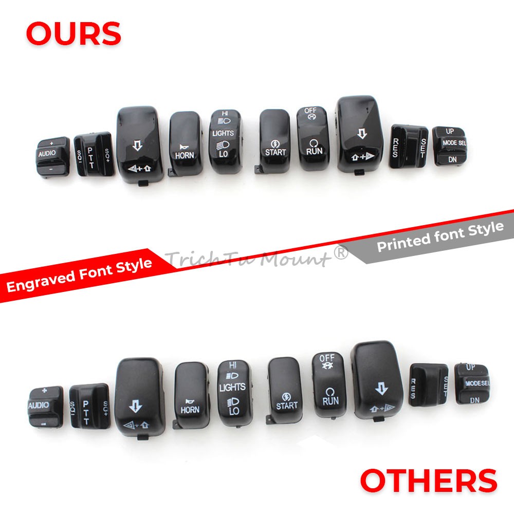 Hand Control Switch Buttons Cap Fit For Harley Touring Road Electra Glide FLHTCU