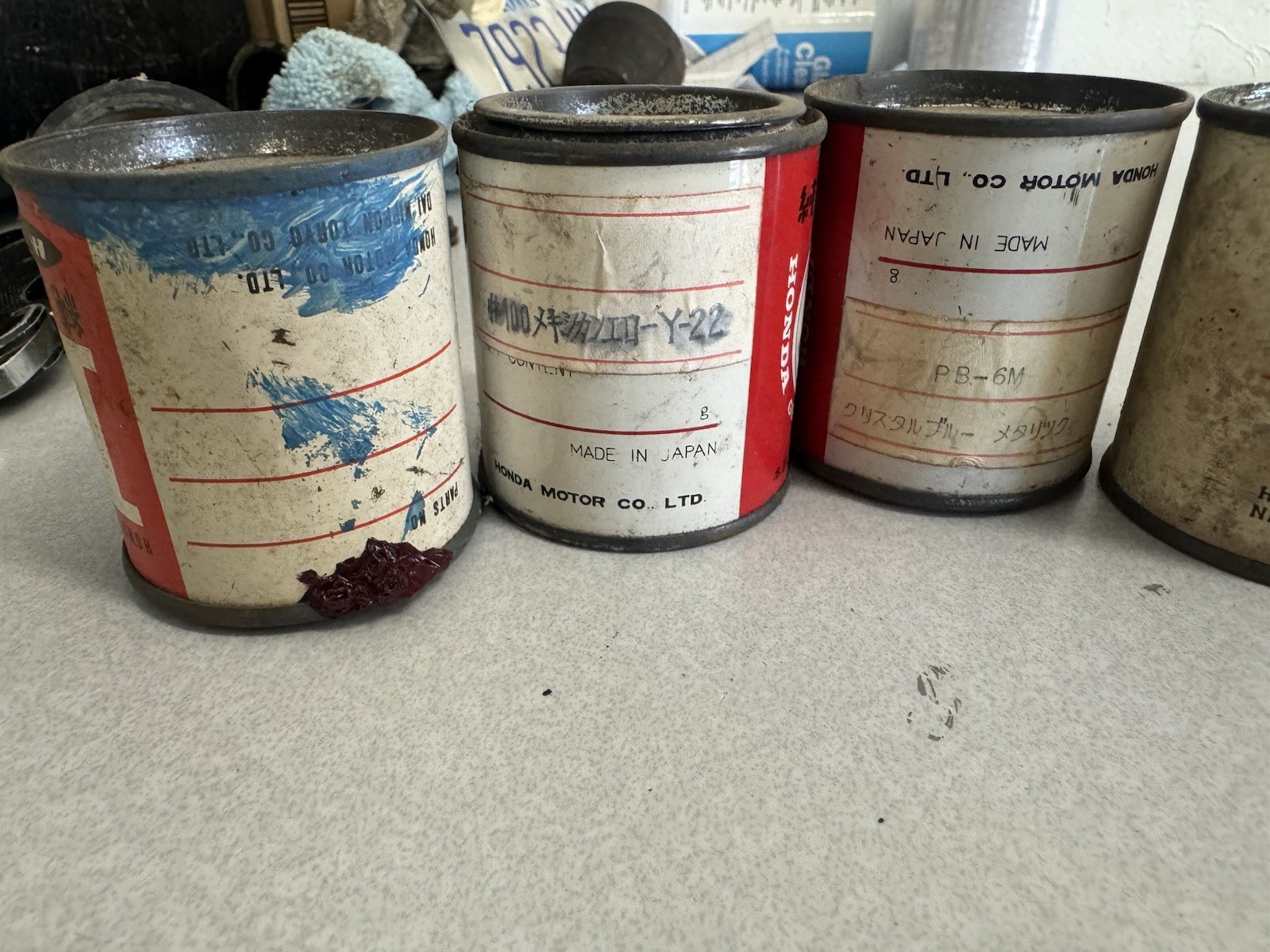 Vintage Honda Genuine Factory Touch Up Paint (Lot Of 26)