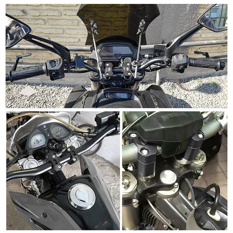 HandleBar Fat Bar Mount Clamps Risers Adaptor 7/8″ to 1 1/8″ Dirt Pit Bike
