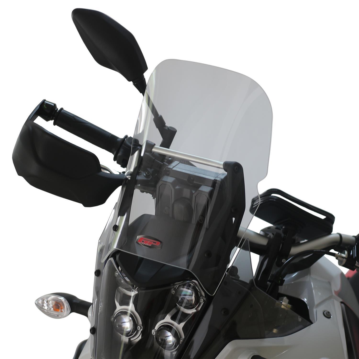 GP Kompozit Windshield Windscreen Smoked For Yamaha Tenere 700 2019-2023