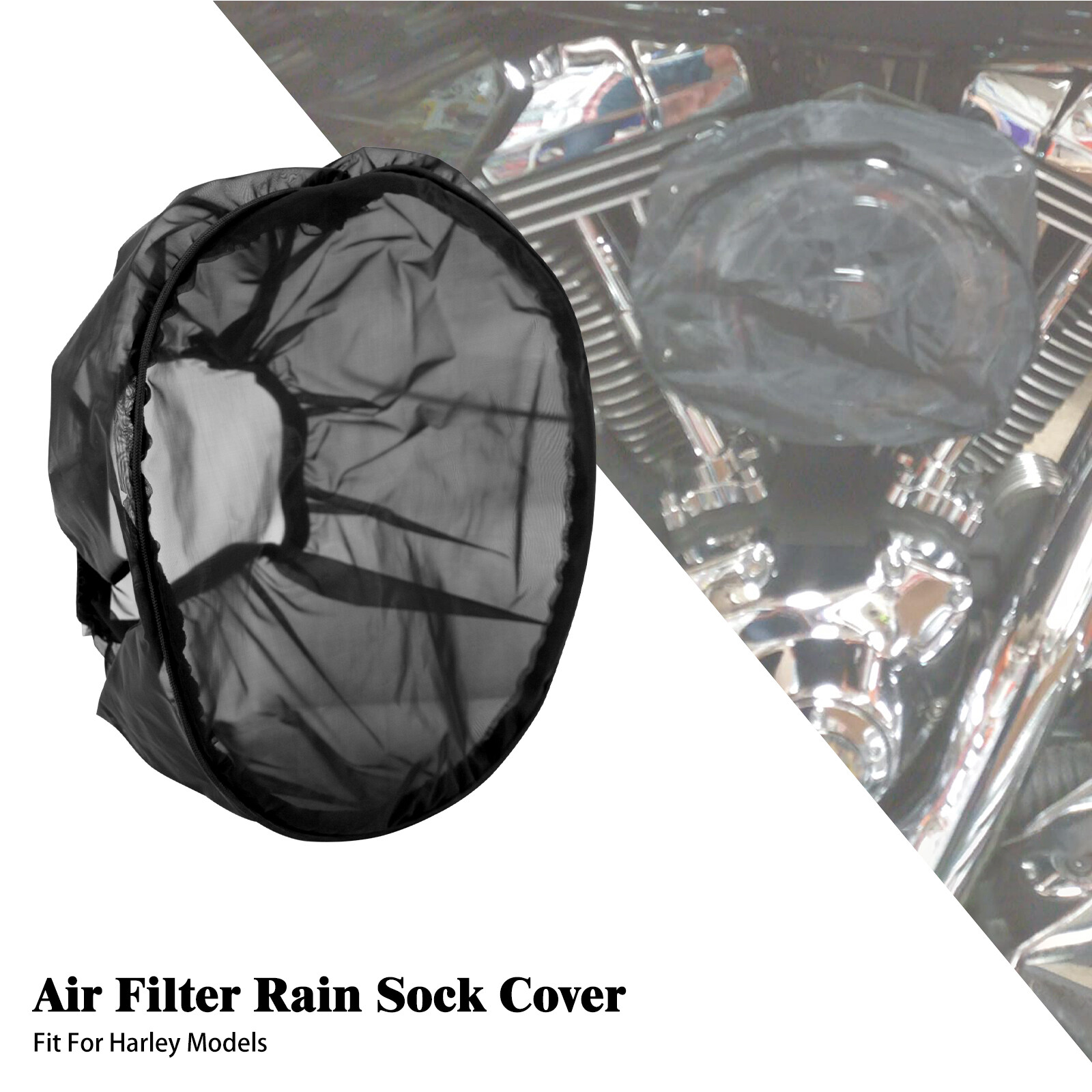 Air Filter Cleaner Dustproof Rain Sock Cover For Harley Touring Dyna Sportster