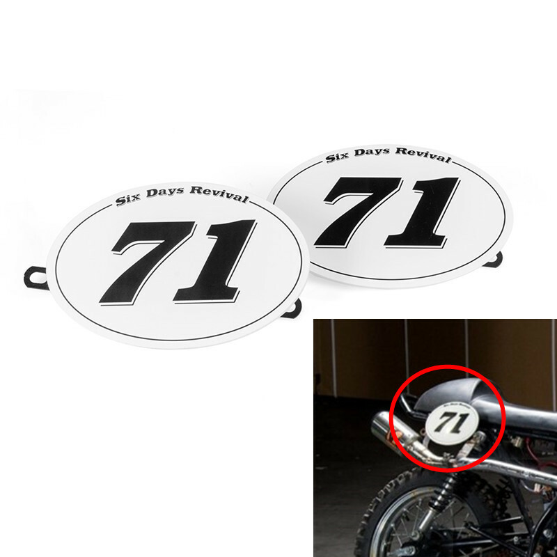 Cafe Racer “71” Number Plates Side Panels With Brackets Retro Table Decorate