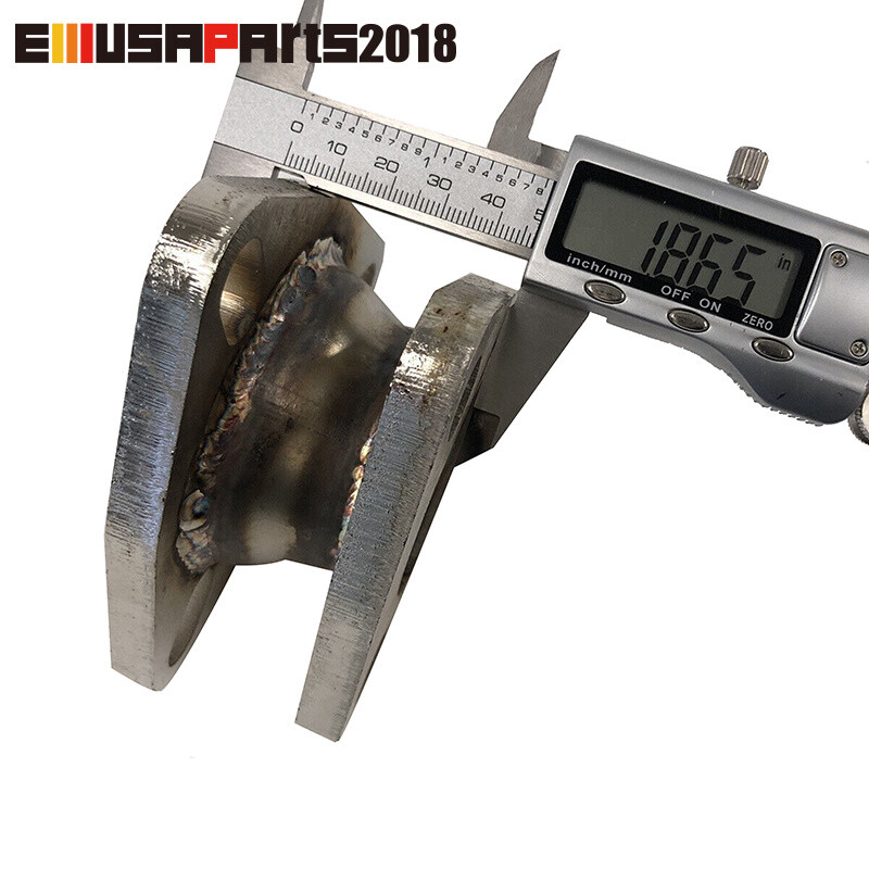 1x 2.5″ to 2″ 3 Bolt Exhaust Muffler Pipe Extension Flange Mild Steel 2″ Height