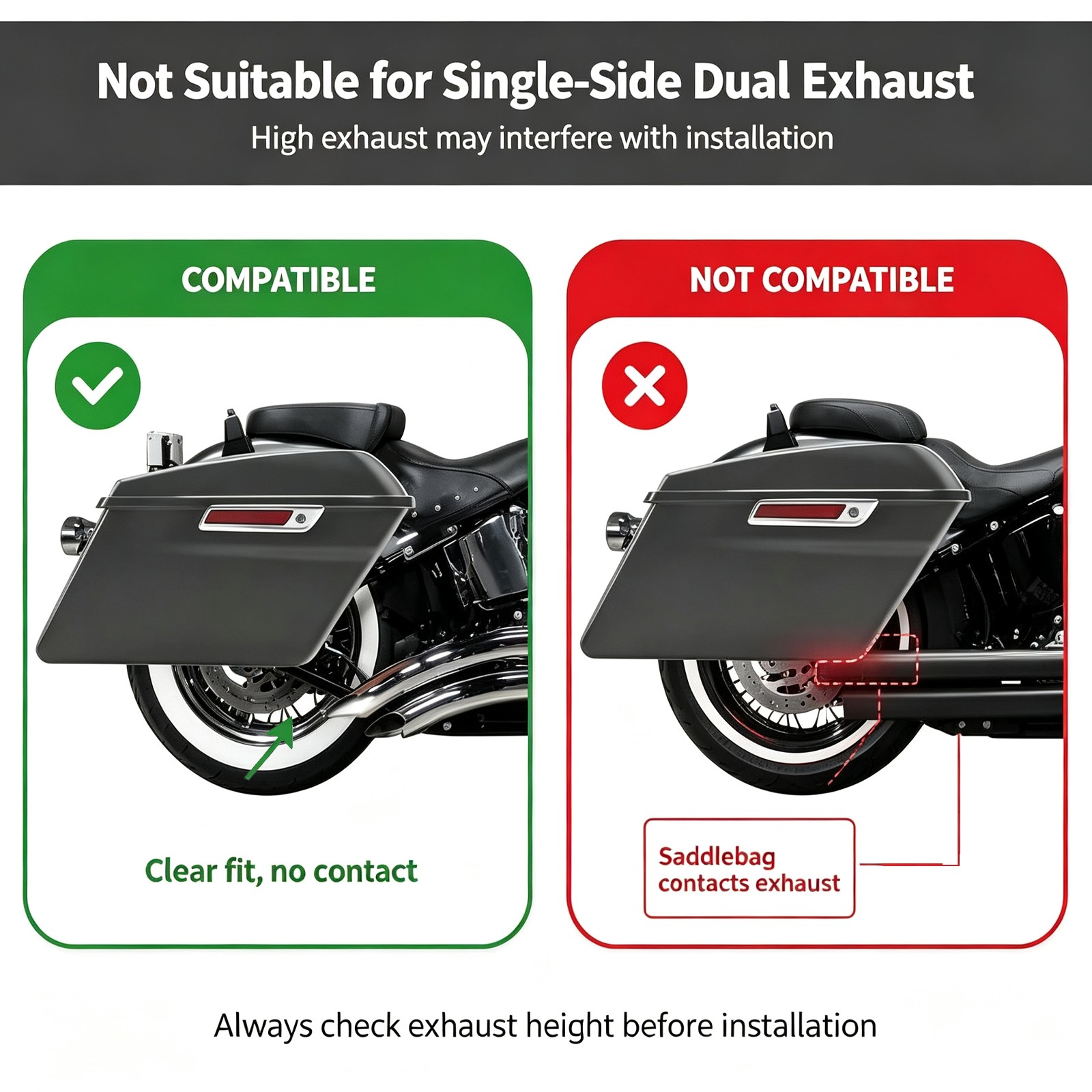 Hard Saddlebag Saddle bag Conversion Brackets Fit For Harley Softail w/ Hardware
