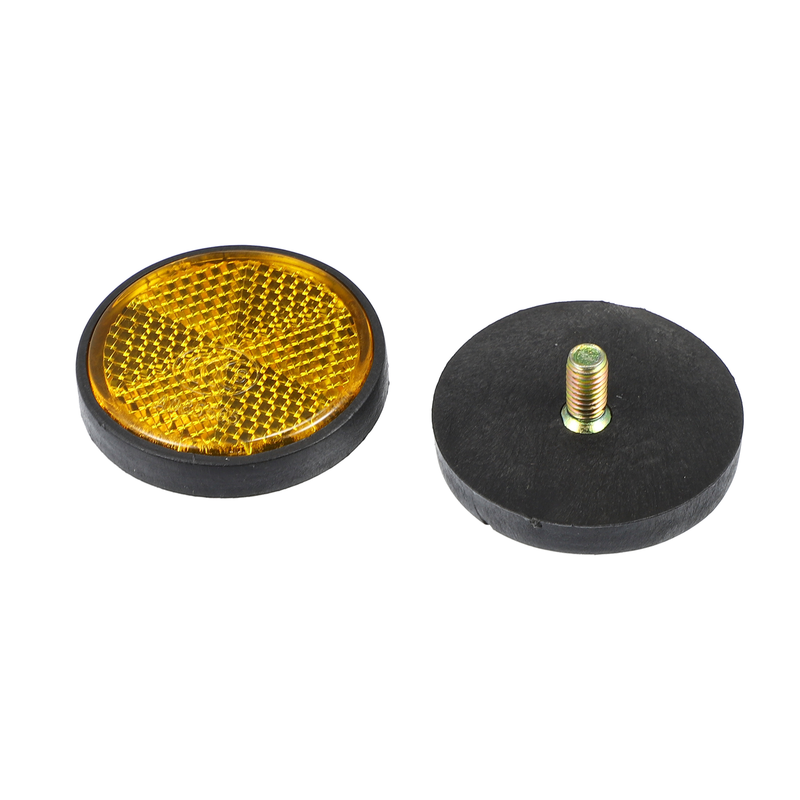 6pcs M6x1.0 Orange Screw Mount Reflective Warning Reflector for Motorcycle Bike
