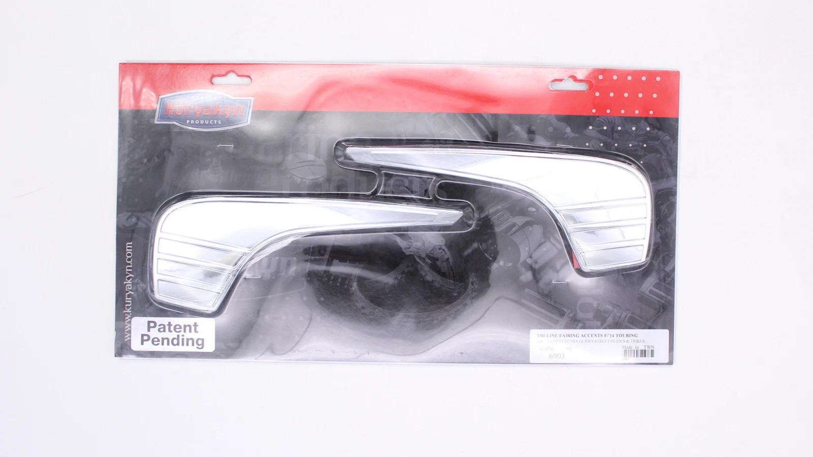 Kuryakyn Tri-Line Fairing Accents – Chrome Motorcycle Street Bike 6903