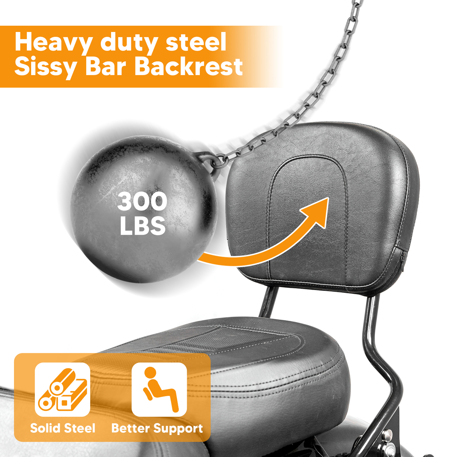 Black Backrest Sissy Bar & Stealth Rack For 09-23 Harley Road Glide Street Glide