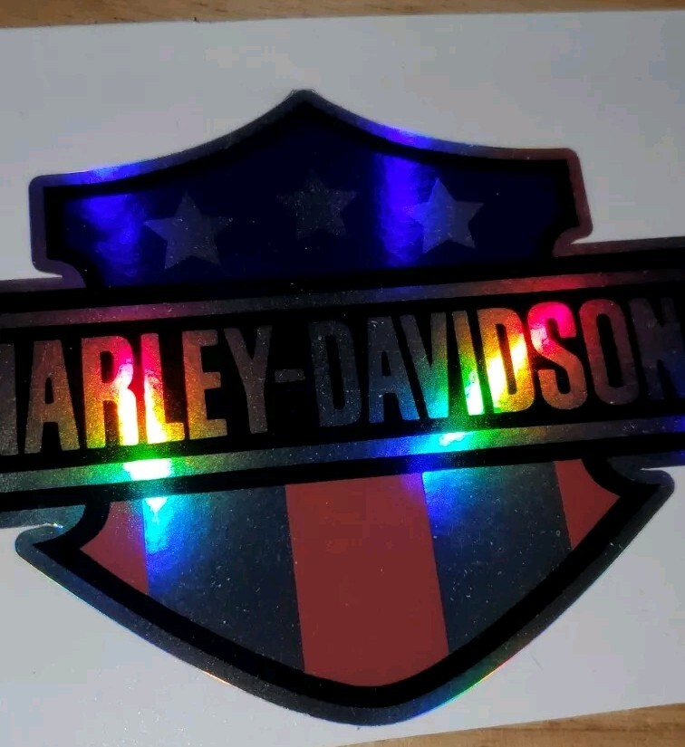 Harley Davidson Sticker Motorcycles Holographic Vinyl Decal Logo 6″ Inch Shiny