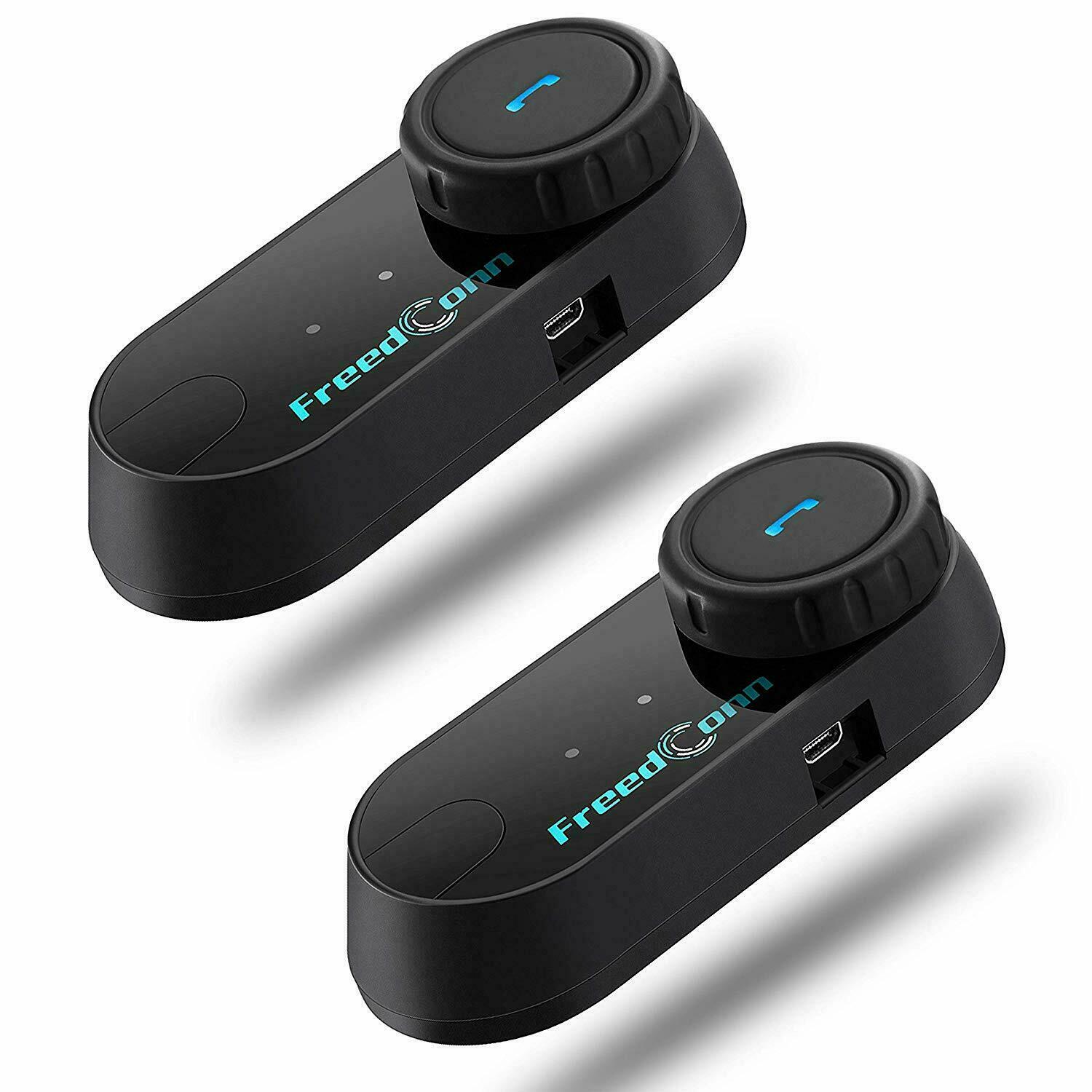 2X TCOM-VB Motorcycle Intercom 2Way Bluetooth Helmet Headset 800M Soft+Hard mic