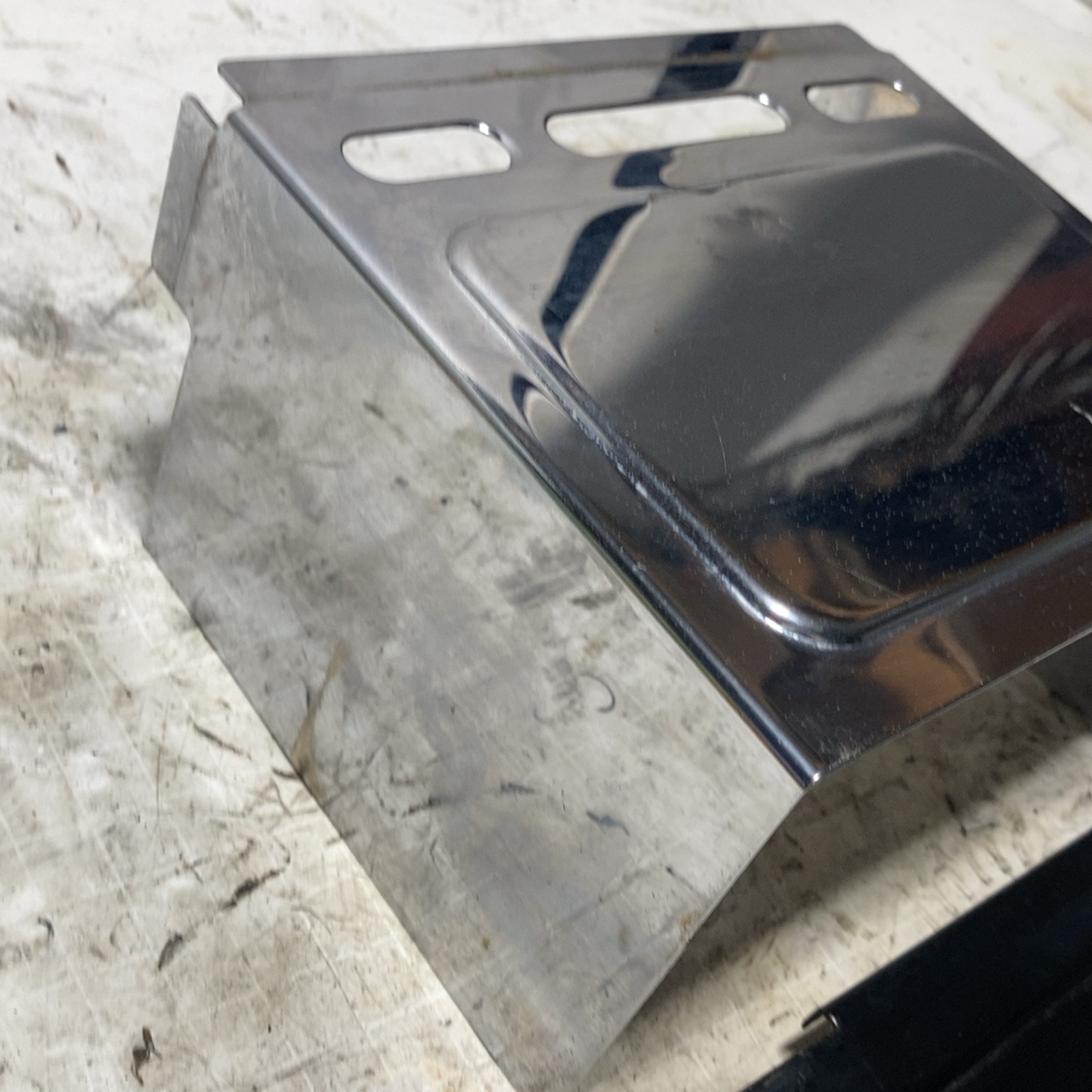 Harley 91-95 Dyna 82-99 XL Sportster OEM Chrome Battery Side and Black Top Cover
