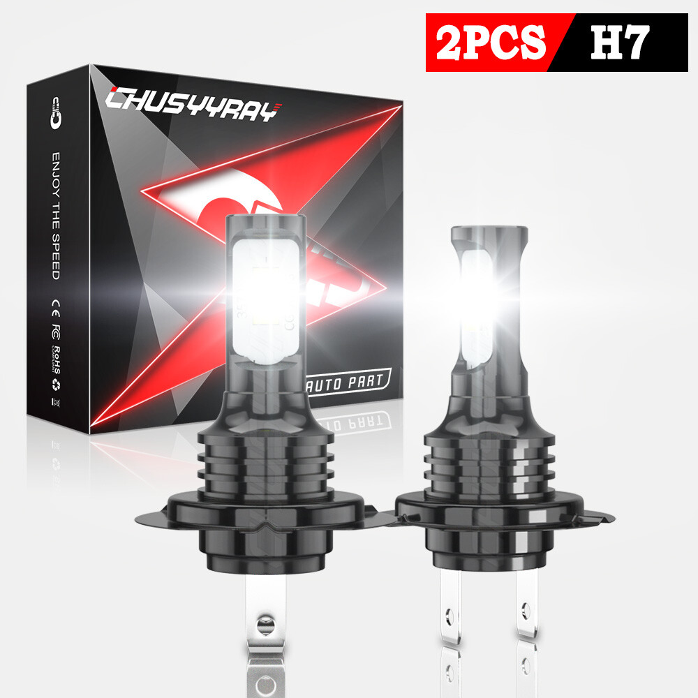 For Kawasaki KLR650 2008-2018 2X H7 Motorcycle 6000K LED Headlight Bulbs White