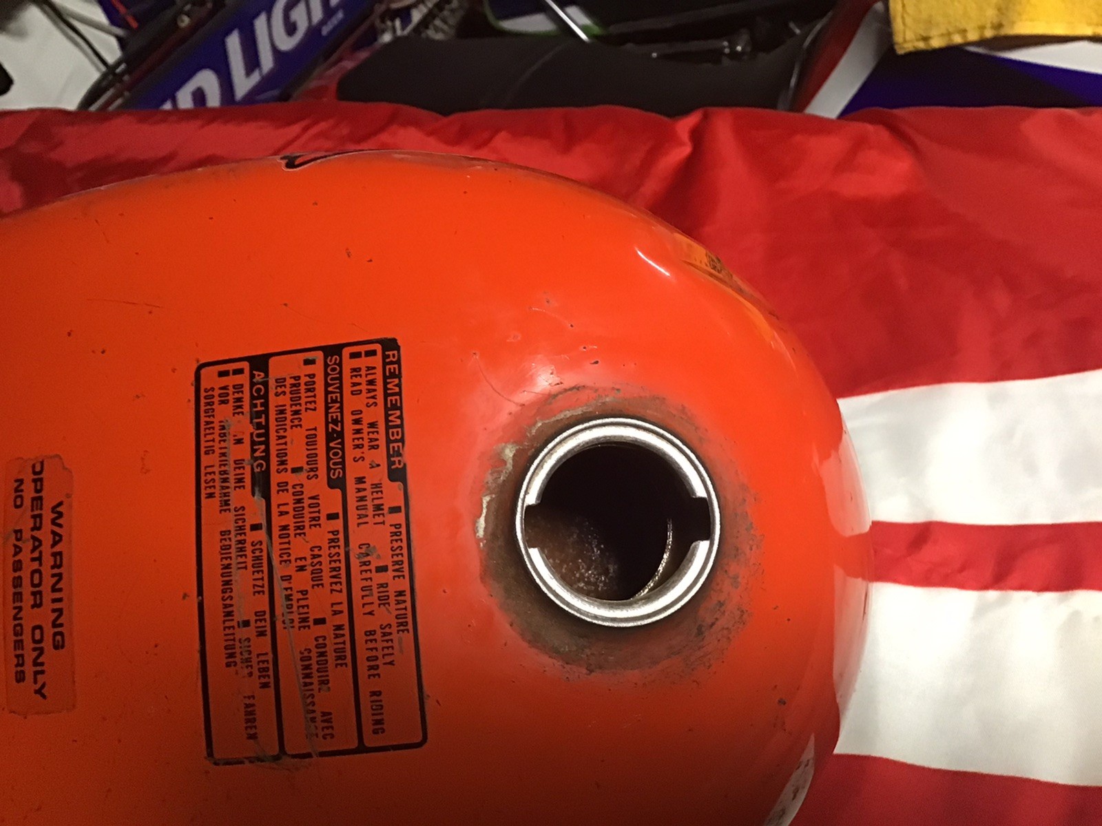 Vintage Honda Z50 1986 Tank 1987 Z50 Tank OEM paint Decals Honda Tahitian Red
