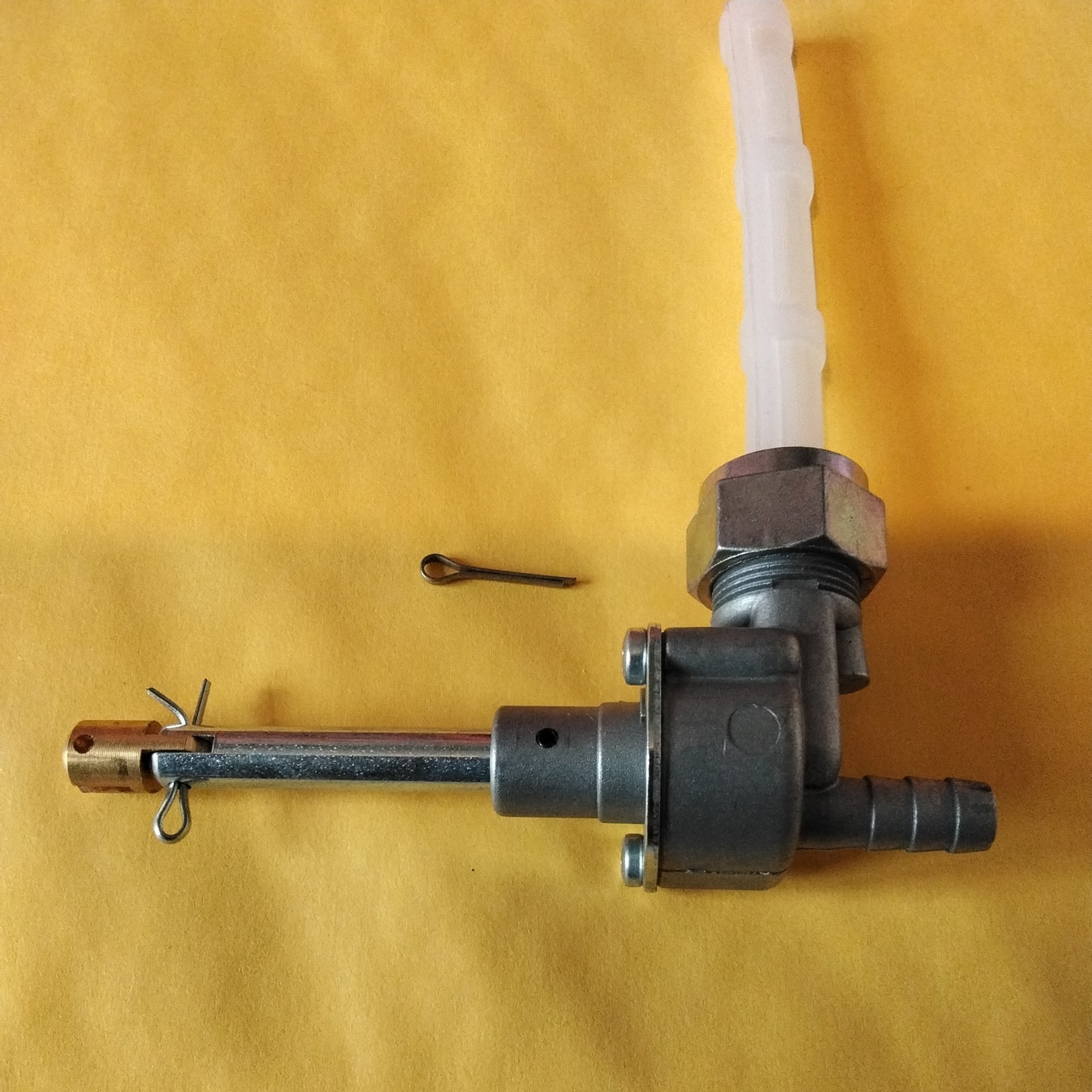 LAMBRETTA PETROL FUEL TAP FAST FLOW REAR EXIT ITALIAN OMG (REINFORCED SLEEVE)