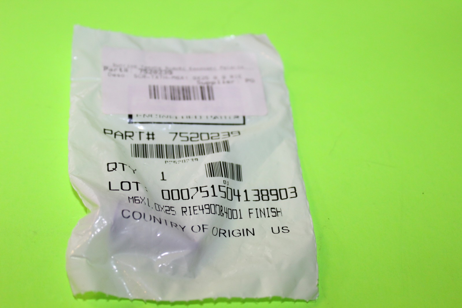 NOS Polaris SCR-TXTH-M6X1.0X25 8.8 RIE OEM # 7520239