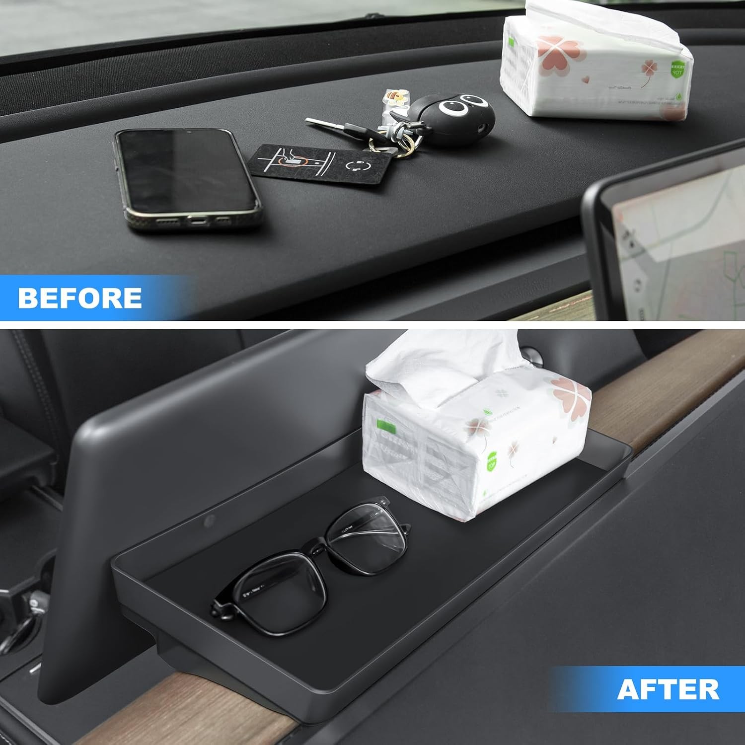 Tesla Model Y 2021-2025 Behind Screen Storage Box