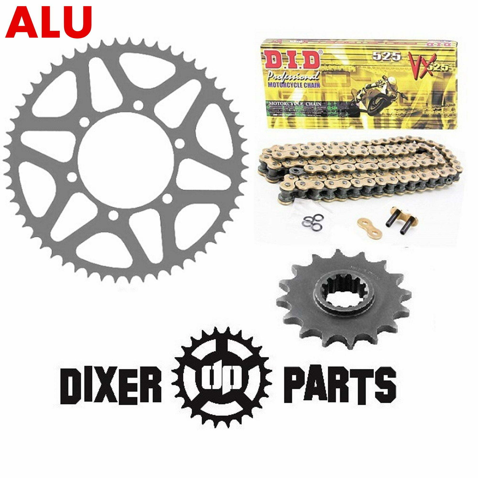 Chain drive kit 15/50 ALUMINUM + GOLD chain Suzuki GSX-R 600 750 (06-10) – stunt